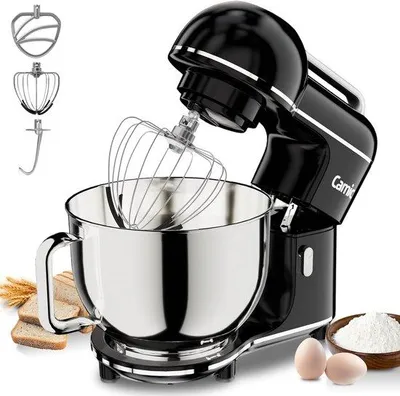 Zdjęcie produktu dla Robot kuchenny o mocy 2000 W, z 10 prędkościami, 7-litrową misą ze stali nierdzewnej, funkcją miksera z osłoną, hakiem do ciasta, mieszadłem i trzepaczką