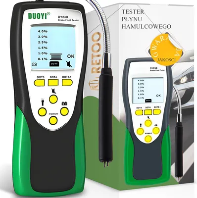 Zdjęcie produktu dla Tester Płynu Hamulcowego Cyfrowy Lcd Dot 3 4 5 Miernik Z Sondą Uniwersalny