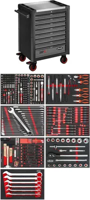 Produktbild von VIGOR Werkstattwagen Series L mit Sortiment V1901-X/NKW 336-teilig