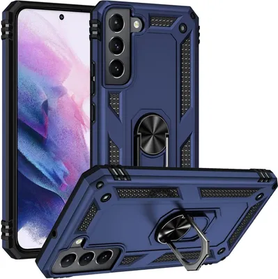 Produktbild von Conie Outdoor Schutzhülle für Samsung Galaxy S22 Plus Tasche Silikon Hard Case Cover Hülle mit Halter Ständer in Blau