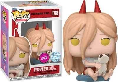 Produktbild von Funko Pop! Chainsaw Man - Power With Meowy #1766 (Exclusive) Chase (Flocked)