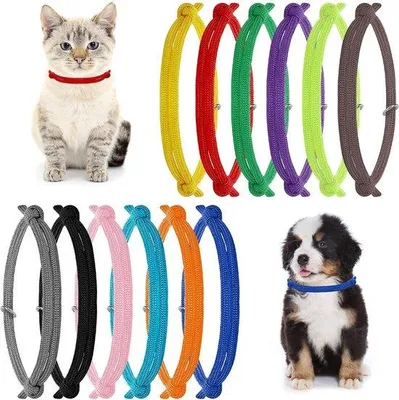 Immagine prodotto di Collari regolabili per gatti e cani di piccola taglia, set da 12 pezzi, colorati