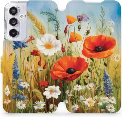 Produktbild von Handyhülle mit klappe für Galaxy A55 5G, Mobiwear Book, Wiesenblumen