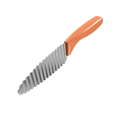 Produktbild von Metaltex Deko-Wellenschneider aus Edelstahl/Kunststoff, 21,5 cm in orange