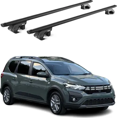 Produktbild von Dachträger Gepäckträger für Dacia Jogger 2022-2025 Alu Schwarz 2 tlg ABE