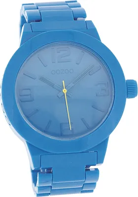 Produktbild von Oozoo Kunststoff Damen Uhr matt Analog Quarzuhr Armband blau Timepieces D2UOC3681A