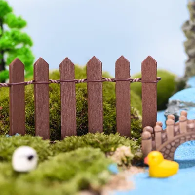 Miniatur-Holzzaun, 90 cm x 5 cm, für Deko & Modellbau