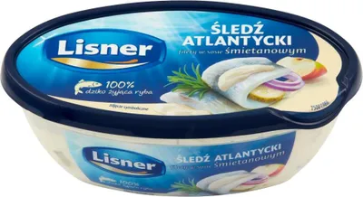 Zdjęcie produktu dla Lisner Śledź Atlantycki W Sosie Śmietanowym - Filety, 160G