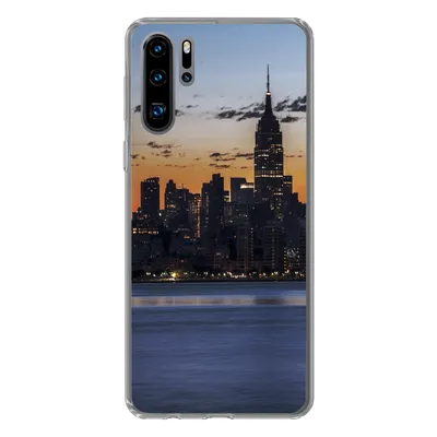 Produktbild von MuchoWow® Handyhülle Schutzhülle Hülle für Huawei P30 Pro New York - Skyline - Amerika Silikon Softcase Handy Hülle - Schutzdeckel