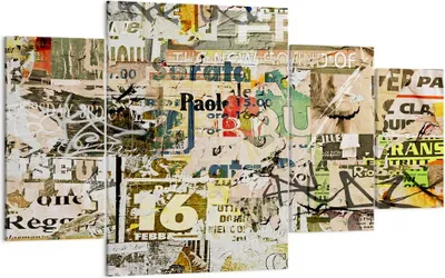 Produktbild von Bild auf Leinwand - Leinwandbild - Graffiti modern - 160x90cm - Wand Bild - Wanddeko - Wandbilder - Leinwanddruck - Bilder - Kunstdruck - Wanddekoration - Leinwand bilder - Wandkunst - DL160x90-3520