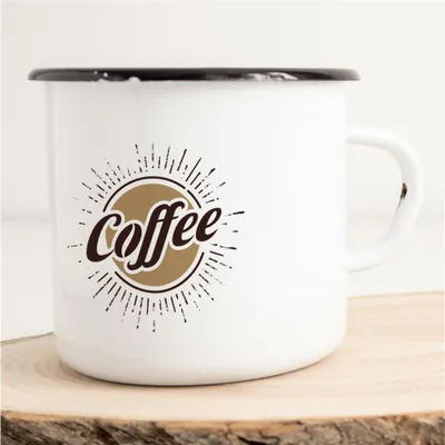 Produktbild von Huuraa Emaille Tasse Coffee Geschenk Kaffeebecher Vintage 300ml Coffee Präsent