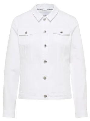 Produktbild von CECIL Jeansjacke mit Brusttaschen und Knöpfen Damen White