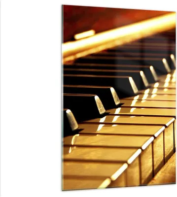 Produktbild von Bilder auf glas - Einteilig - Klavier Musik Konzert - 80x120cm - Glasbilder - Wandbilder - Bilder - zum Aufhängen bereit - Wanddekoration aus Glas - Glas Bilder - Wandbild auf Glas - GPA80x120-2200