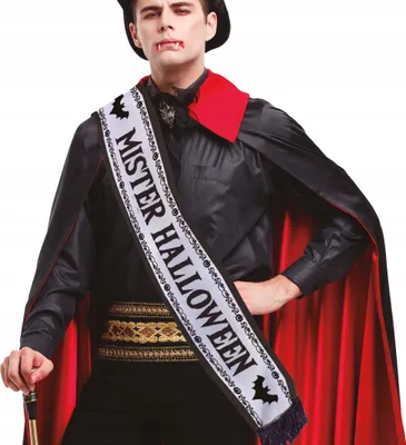 Imagen del producto de Accesorios de disfraz de Halloween: capa de vampiro, diseño "Drácula", ideal para fiestas de vampiros, color: blanco