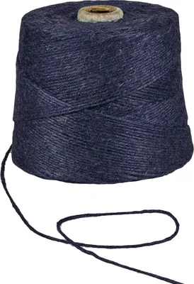 Produktbild von Juteschnur Dunkelblau, 500 m, 2 mm, 1 kg, Jutegarn für Häkeln, Makramee, Garten