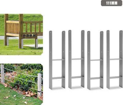 Produktbild von TolleTour Pfostenanker Bodenhülse Stützenfuß Stütze Pfostenträger 111mm 4 Stück