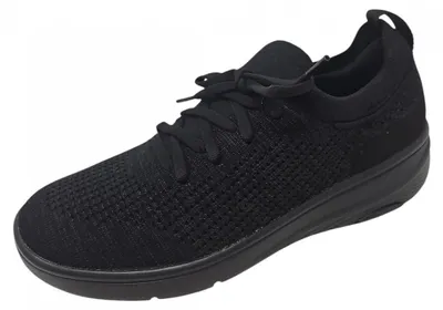 Produktbild von fitflop Super Q Knit Slipon Sneaker Schwarz in Gr. 42