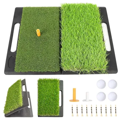Produktbild von Tragbare Golfabschlagmatte mit 4 Golfbällen und Zubehör