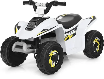 Produktbild von GOPLUS Kinderauto Quad ATV 6V Elektrofahrzeug mit Vor- und Rückwärtsschalter, Miniquad, Elektro Motorrad für Kinder ab 3 Jahren bis zu 30kg tragbar (weiß)