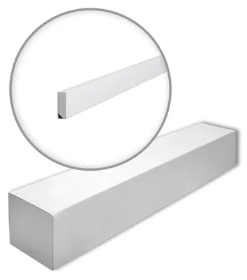 Immagine prodotto di NMC FT1F-box WALLSTYL Noel Marquet 1 cartone con 26 modanature decorative Modanatura per pavimenti Modanatura di rifinitura in stile moderno colore bianco | 52 m