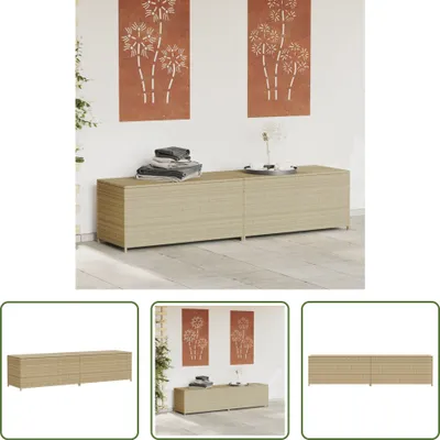 Immagine prodotto di The Living Store Cassapanca da giardino Beige 469L Poly Rattan