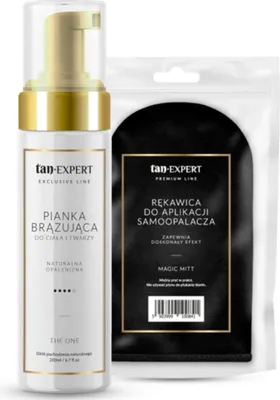 Produktbild von TanExpert The One Selbstbräunungsschaum + Handschuh