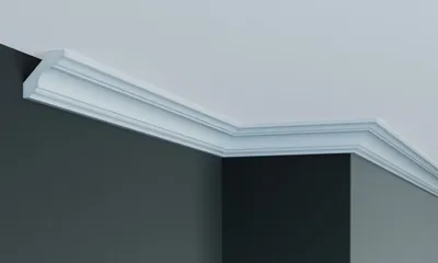Produktbild von PROVISTON Deckenleiste |  50 x 48 x 2000 mm | aus Polyurethan | Weiß | hochwertige Stuckleiste | Modern | robust | langlebig | stoßfest | 50 Meter
