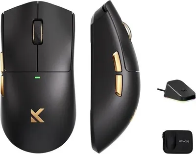 Zdjęcie produktu dla MCHOSE K7 Ultra Wireless Gaming Mouse, tryb trójzakresowy, czujnik PAW3950, 42000 DPI, częstotliwość odświeżania 8K, akumulator 500 mAh, waga 59 g, kolor czarny