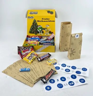 Produktbild von DIY Mars Wrigley Adventskalender – Süße Vielfalt zum Selberfüllen