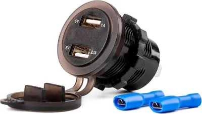 Image de Chargeur USB étanche 12V 24V avec testeur de tension MOD-06 AMIO-02856