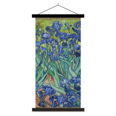 Produktbild von MuchoWow® Textilposter Schwertlilien - Vincent van Gogh 40x80 cm mit schwarzem Rahmen - Wandemalerei