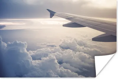 Produktbild von MuchoWow® Poster Der blaue Himmel aus einem Flugzeug 90x60 cm - Schlafzimmer