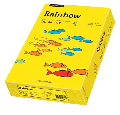Produktbild von PAPYRUS Multifunktionspapier Rainbow A4 160 g/qm intensivgelb 250 Blatt