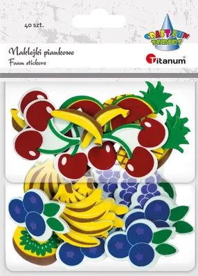 Immagine prodotto di Naklejki piankowe owoce 40 sztuk mix Titanum