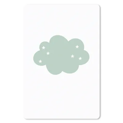 Produktbild von MuchoWow® Mauspad Mousepad Wolke - Mädchen - Jungen - Sterne - Pastell - Kind 40x60 cm - Mousepads - Maus Mat - Pad - Mausunterlage - Schreibtisch Accesoire