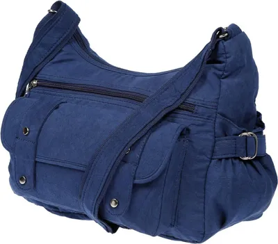 Produktbild von Canvas Damen Tasche Schultertache Umhängetasche Shopper Bag Handtasche Freizeit Blau