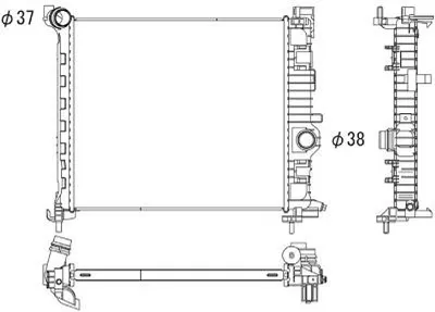 Produktbild von DIEDERICHS DCM2706 Kühler Wasserkühler Motorkühler für OPEL Meriva B (S10)
