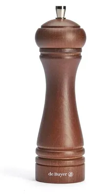 Pfeffermühle aus Buchenholz, manuell, 18 cm, Schwarz
