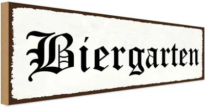 Produktbild von vianmo Holzschild 10x27 cm Alkohol Birgarten Essen Trinken