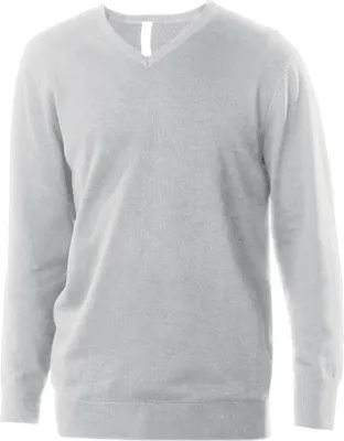 Image de Kariban Hommes Coton Acrylique Col V Sweater PC3815 (L) (Gris chiné)