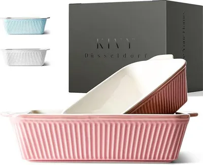 Image de Set de vaisselle / Cocotte - Moules à pâtisserie, adaptés au four et à la friteuse à air chaud - Résistants au lave-vaisselle / Cocottes