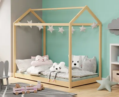 Produktbild von Flor Furniture Hausbett 80 x 160 cm Kateryna Natur