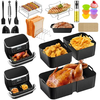 Airfryer-Zubehör 24-tlg. Set für 10,4 l Heißluftfritteuse