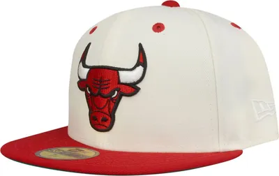 Produktbild von New Era 59Fifty Fitted Cap Chicago Bulls beige / rot - 7 1/2