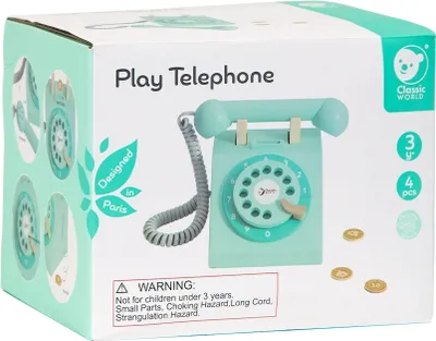 Produktbild von CLASSIC WORLD Klassisches Kindertelefon aus Holz 4 el.