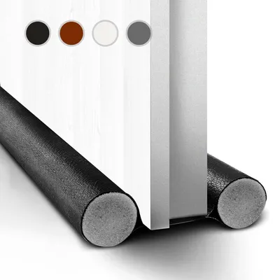 Immagine prodotto di 2 pezzi di paraspifferi per porta, lunghezza 96 cm, colore nero