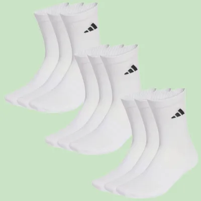 Produktbild von 9 Paar adidas Cushioned Sportswear Crew, Sportsocken, weiß, KE5498, 40-42