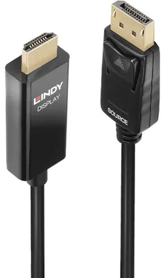 Immagine prodotto di Lindy 40926 cavo e adattatore video 2 m DisplayPort HDMI tipo A (Standard) Nero