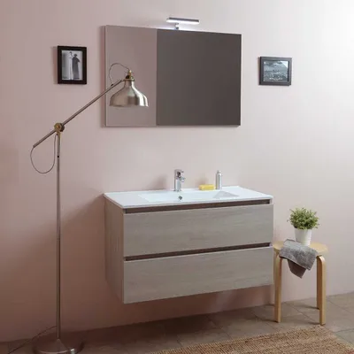 Immagine prodotto di Composizione bagno sospesa 90cm con cassetti olmo leone | Berlin