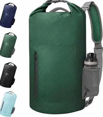Zdjęcie produktu dla Wodoodporna torba Famanu, pojemność 10 l - 20 l, kolor: ciemnozielony